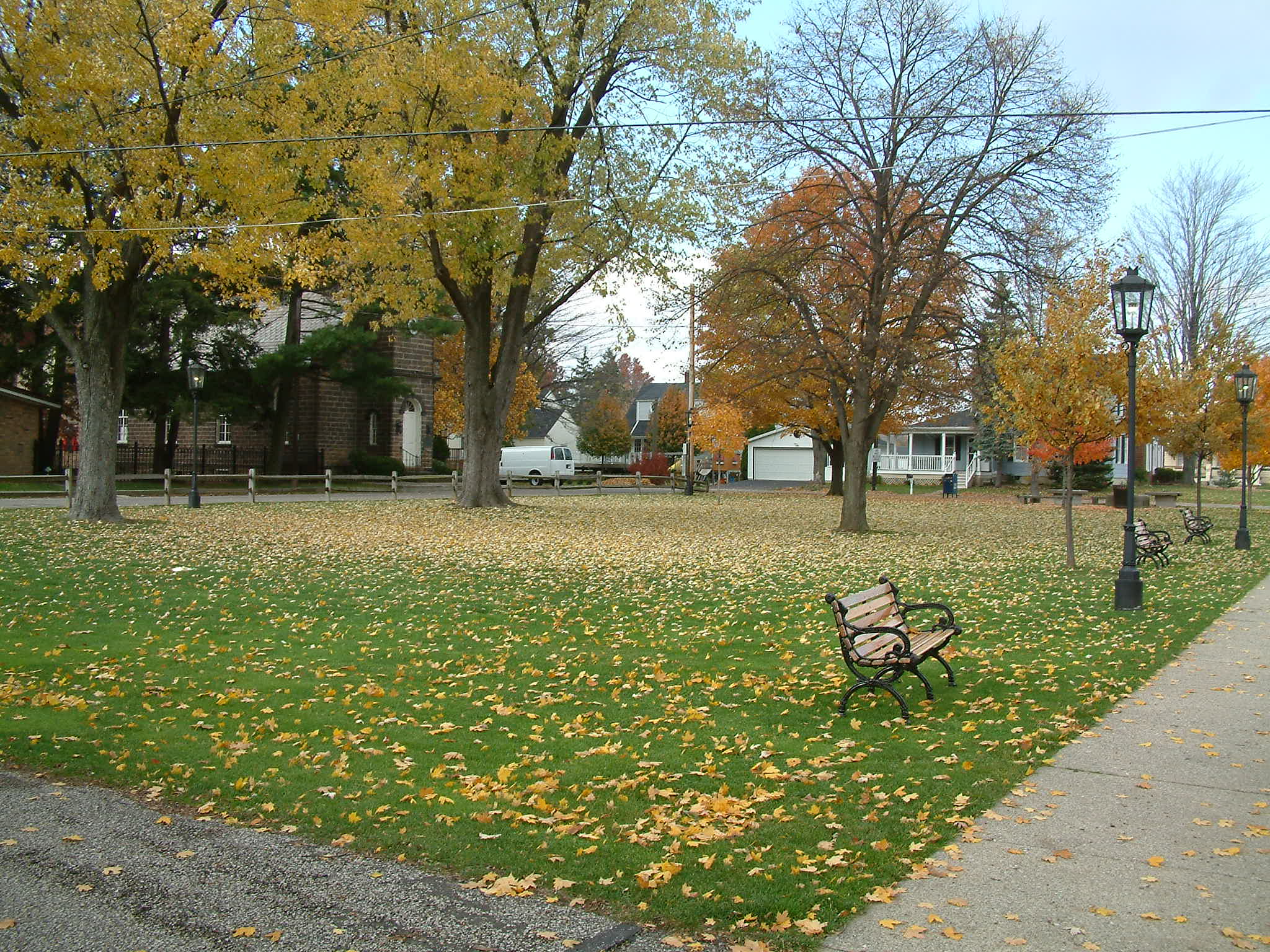 A small park in autumn