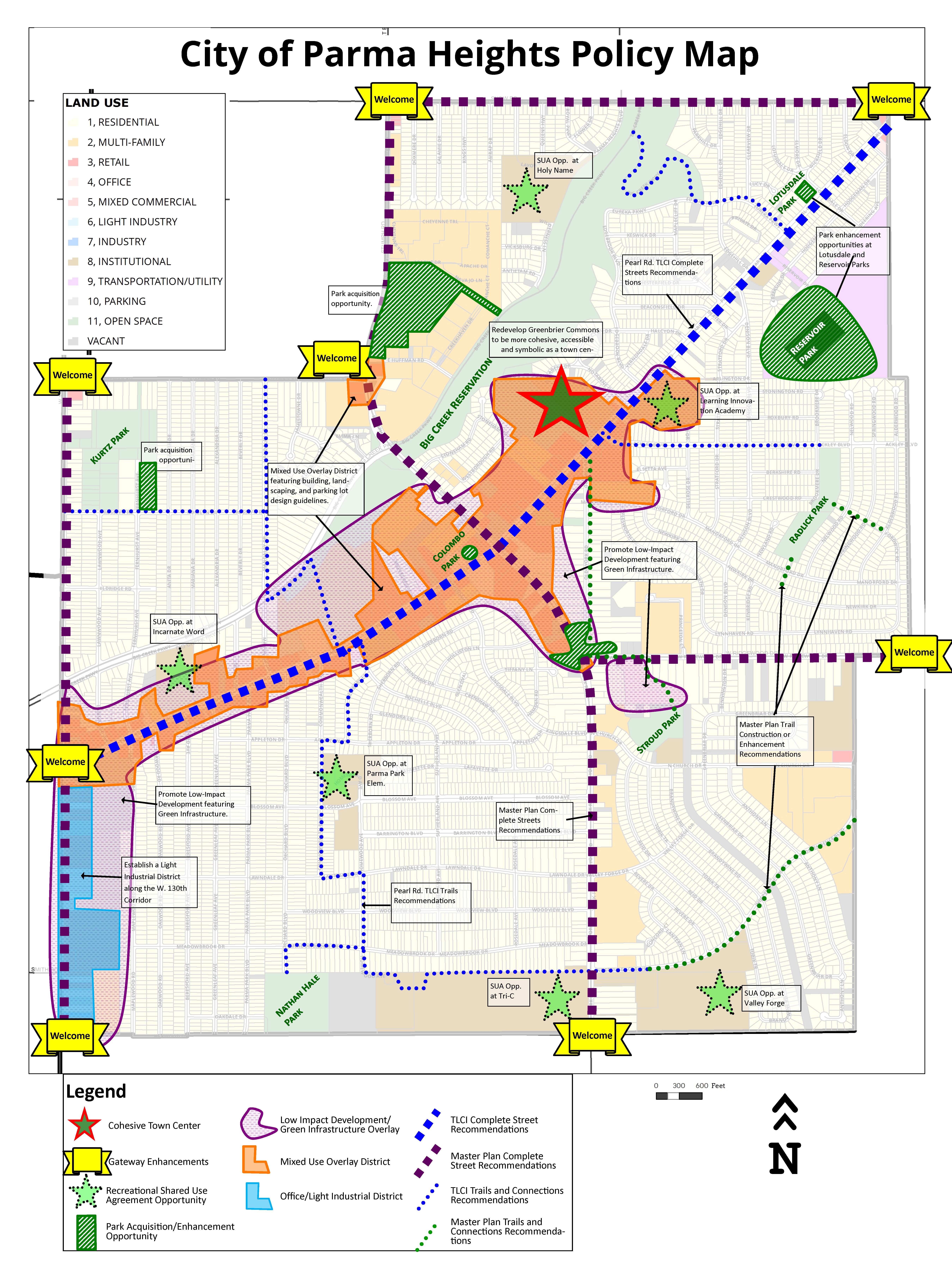 Parma Heights Master Plan Policy Map