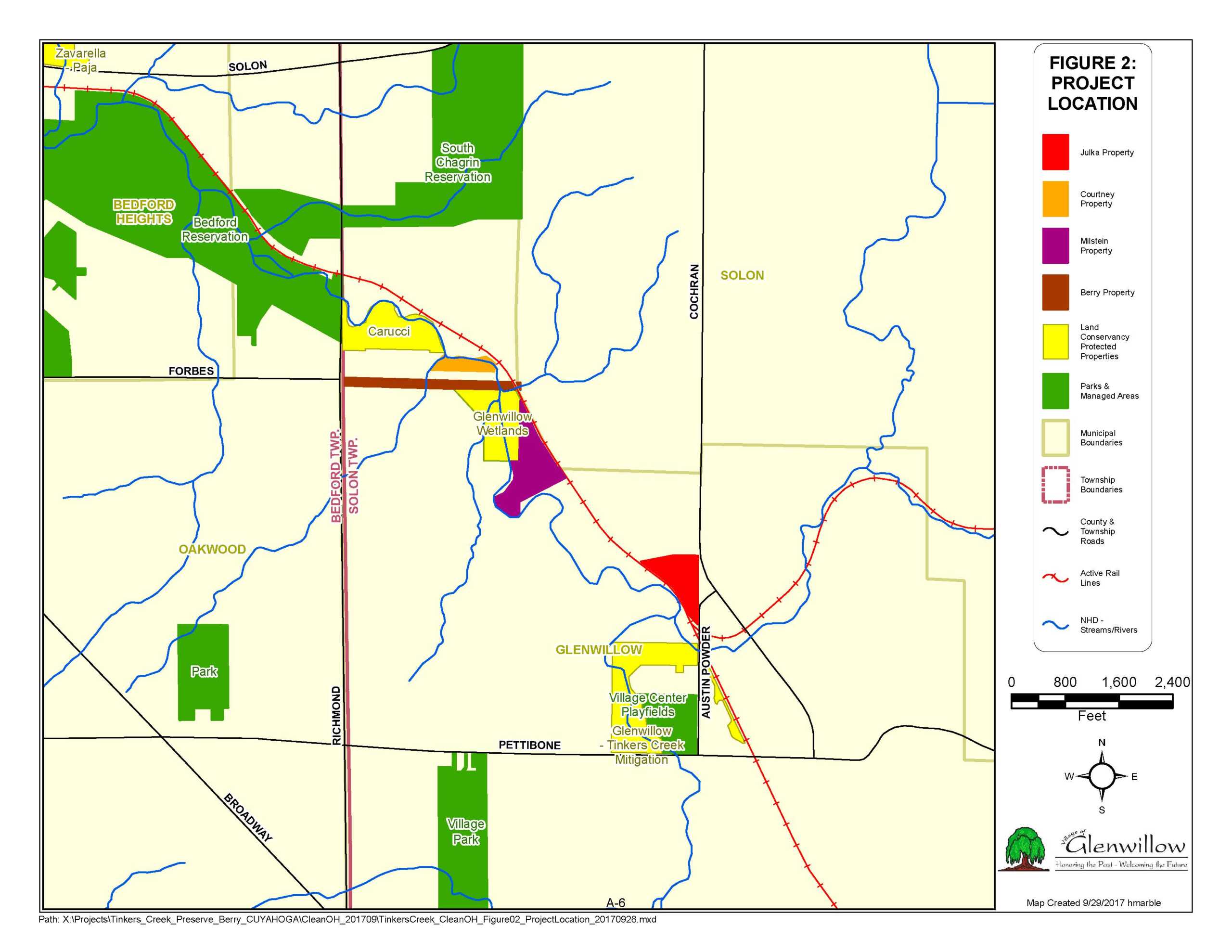 Tinkers Creek Preserve map
