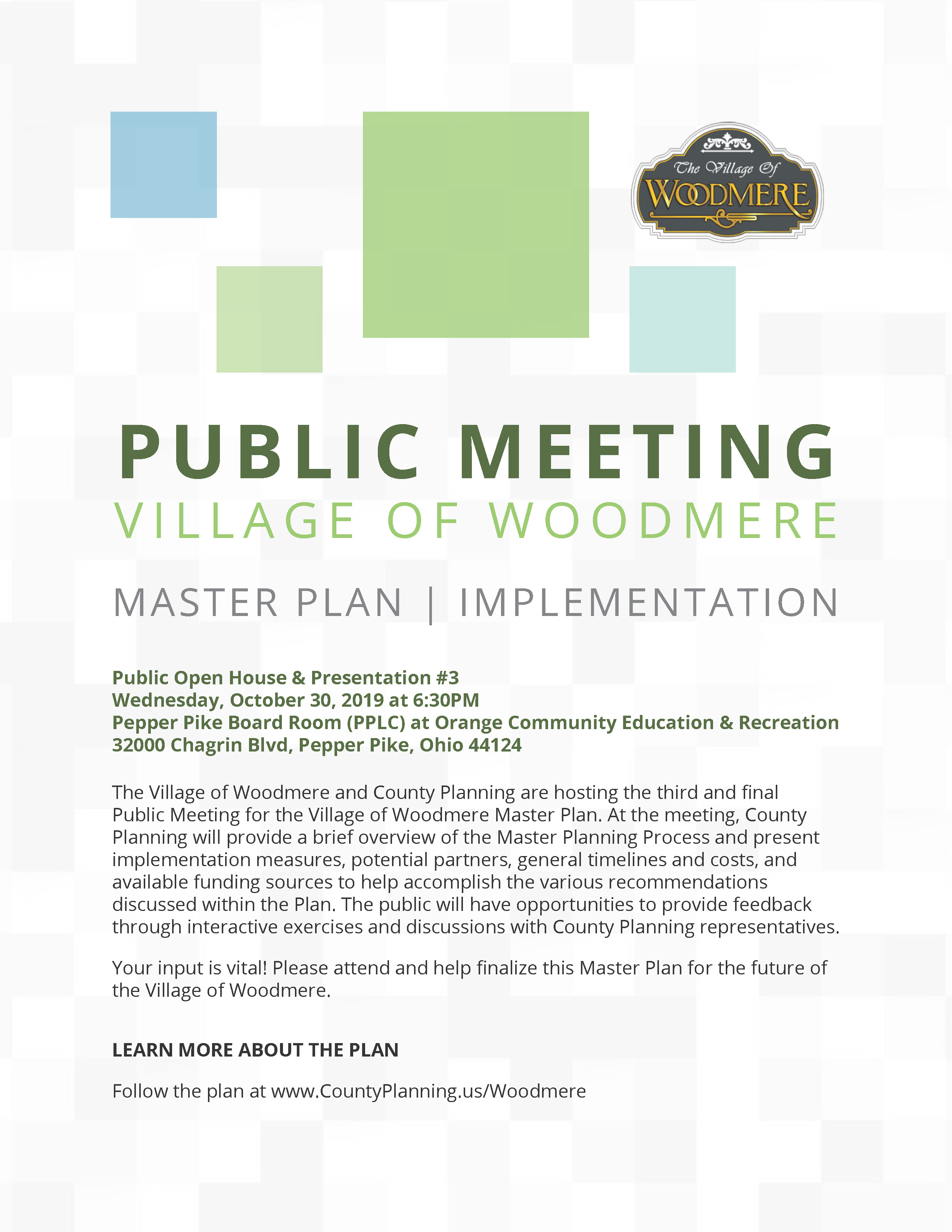 Woodmere Meeting Notice Flyer