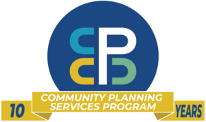 10 years of the Community Planning Services Program logo