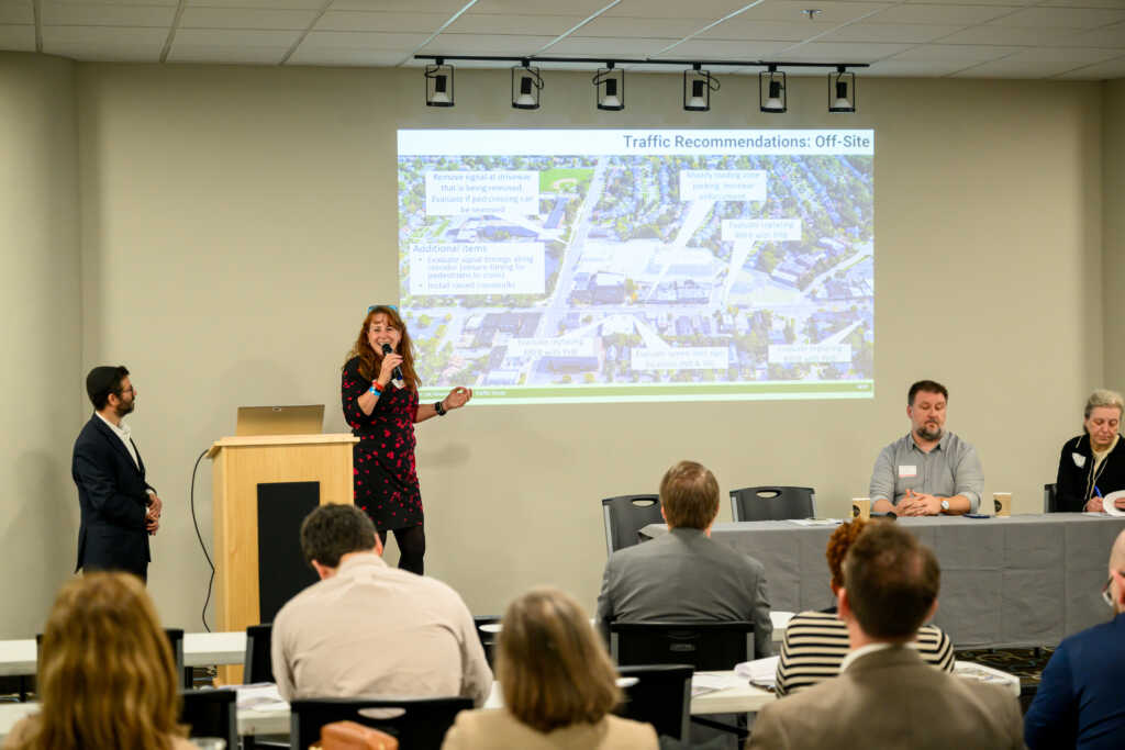 a presentation at the Transit-Oriented Development Summit