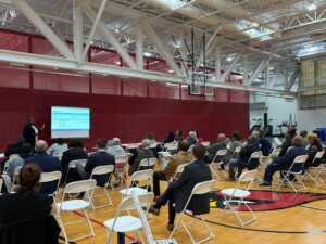 County Planning staff presenting the zoning changes to East Cleveland leaders