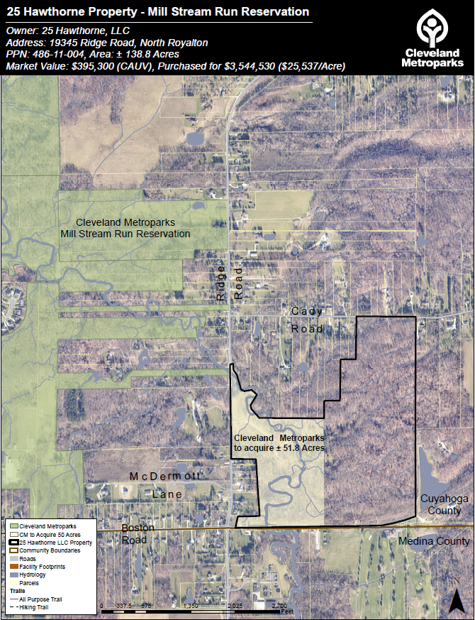 site plan of the East Branch Rocky River acquisition